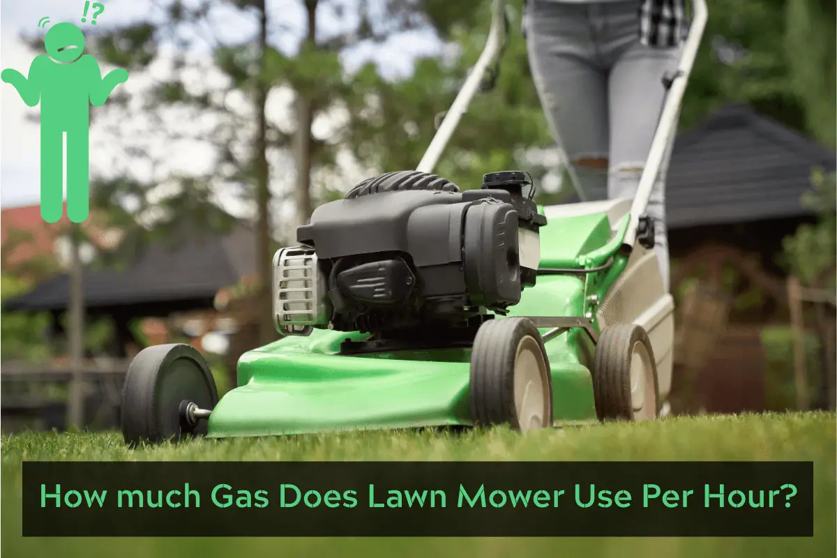 how much gas does a push mower use per hour
