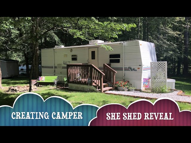 how to turn a camper into a she shed