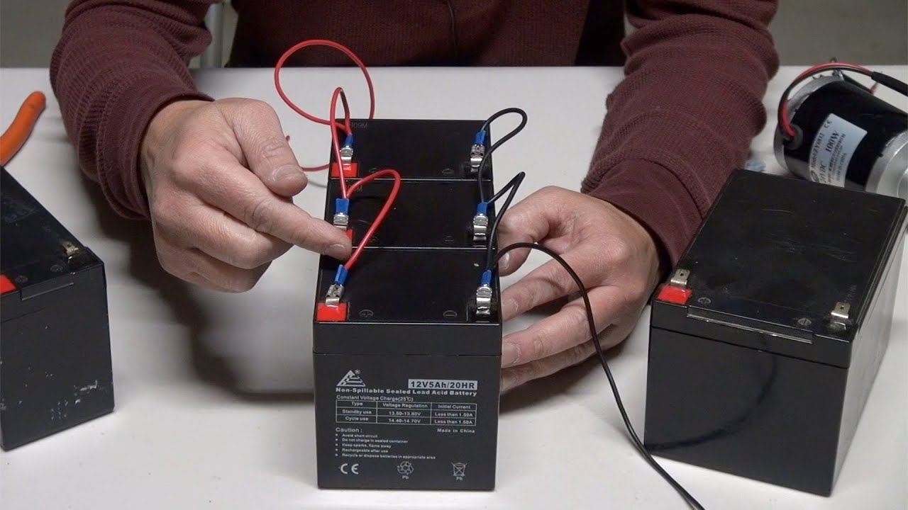 how to wire v batteries for v